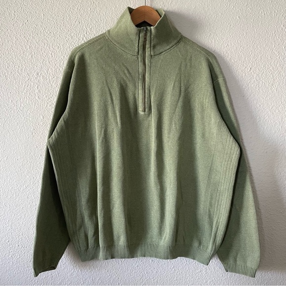 Tommy Bahama Other - Tommy Bahama Sweater Mens M Green Relaxed Vintage Quarter Zip Long Sleeve